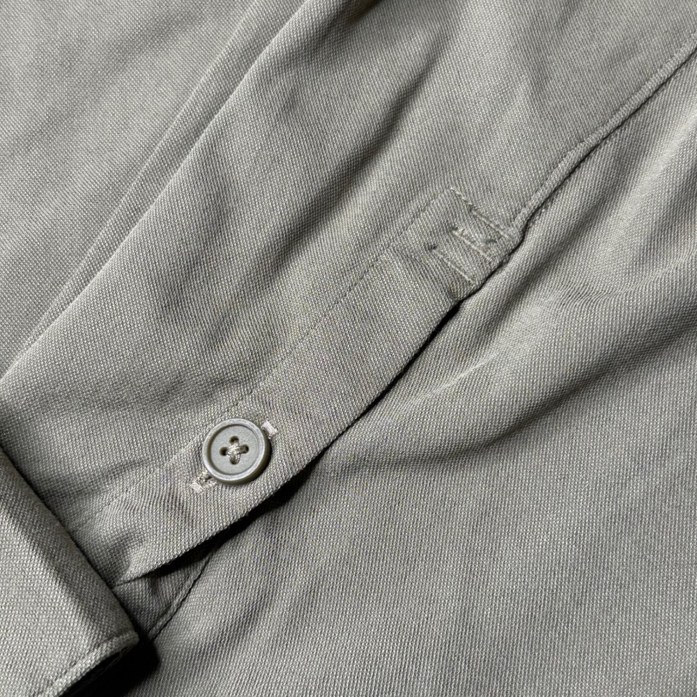Lululemon Commission Long Sleeve Shirt XL Olive Green Button Down‎ Tech Fabric - Picture 6 of 8